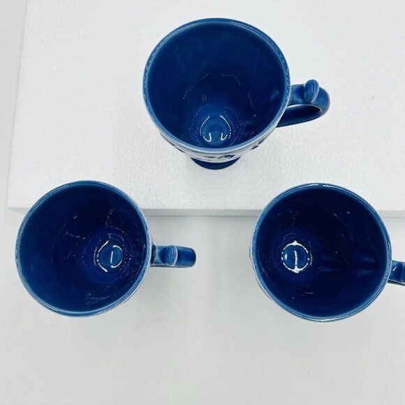 (3) J. Willfred Sadek VERA BRADLEY MY HOME Blue 4.5" Mugs Portugal - Picture 8 of 10
